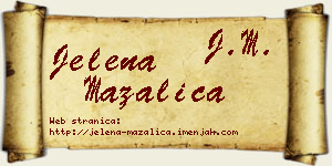 Jelena Mazalica vizit kartica